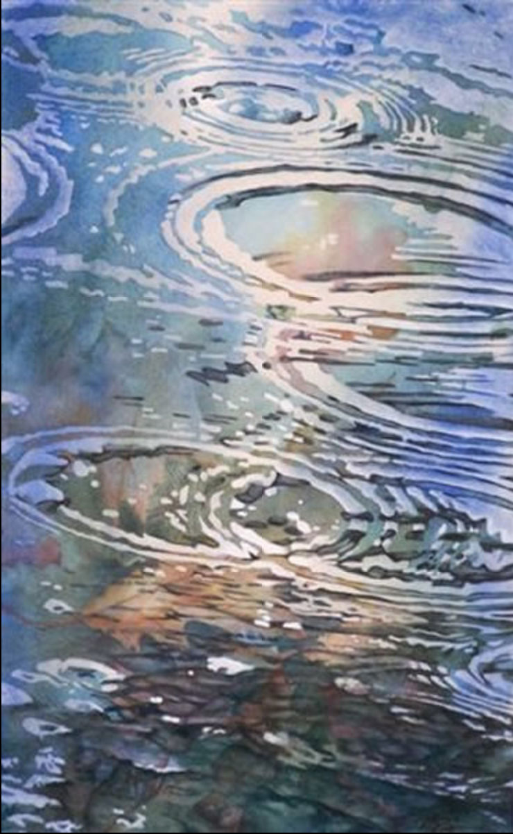 Mandolin Rain - 22 in x 16 in Watercolor [Sold]
